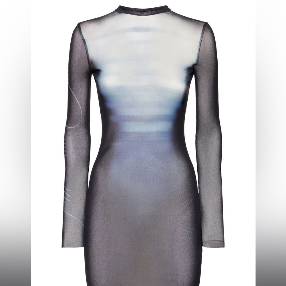 Jean Paul Gaultier Gradient Long Sleeve Dress